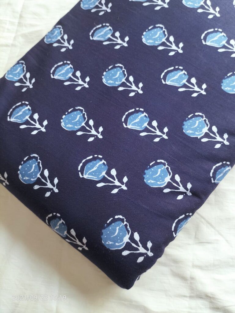 indigo print cotton fabric