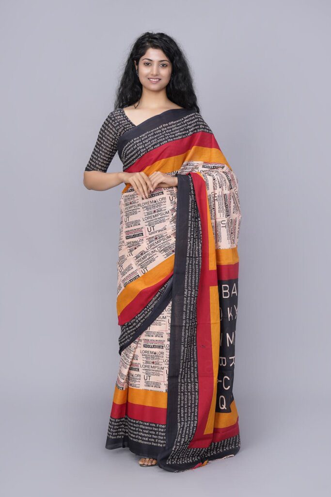 hand block printed cotton sarees