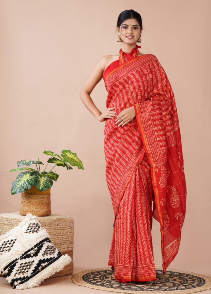 kalamkari printed saree