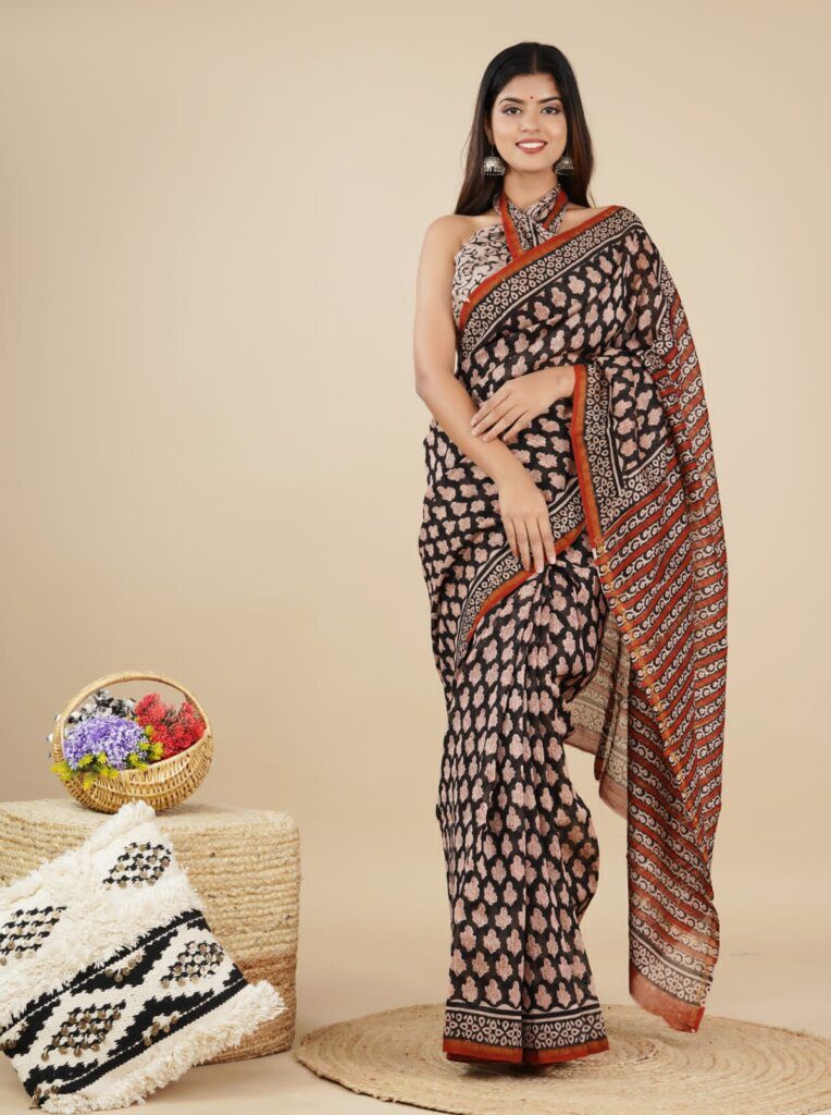 printed saree cotton