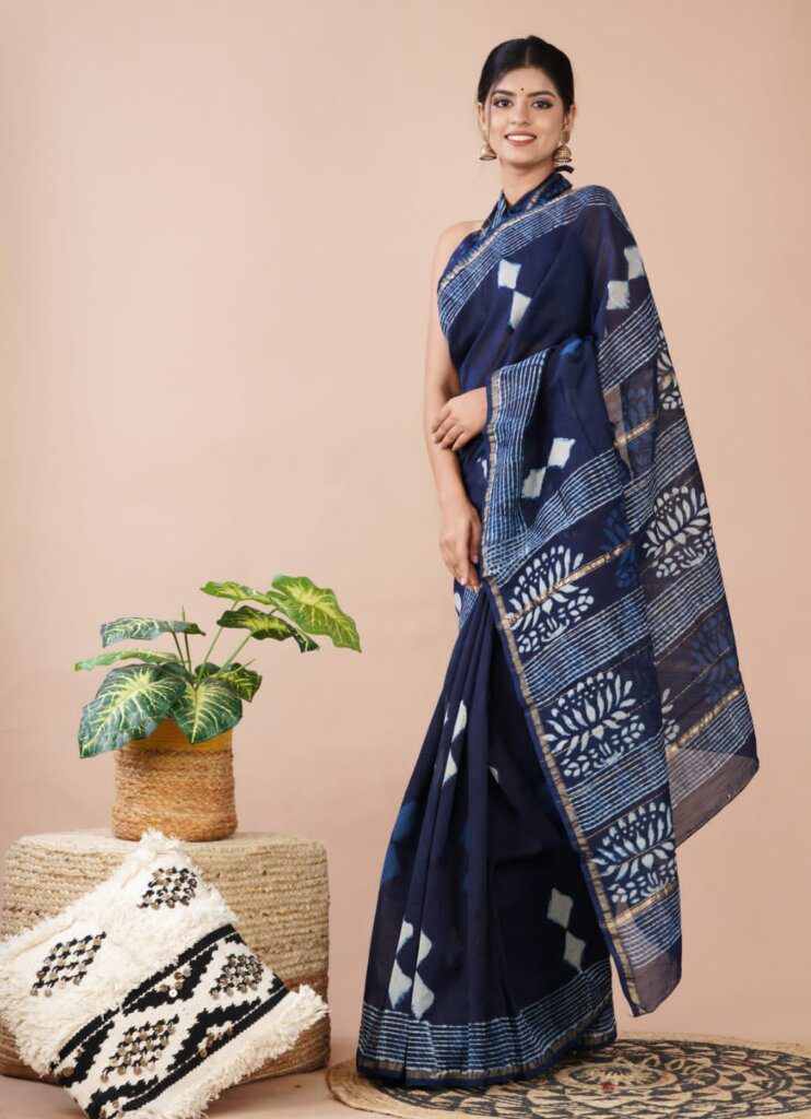 batik cotton sarees