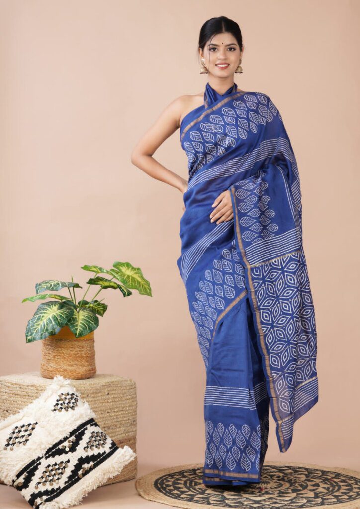 hand block print saree