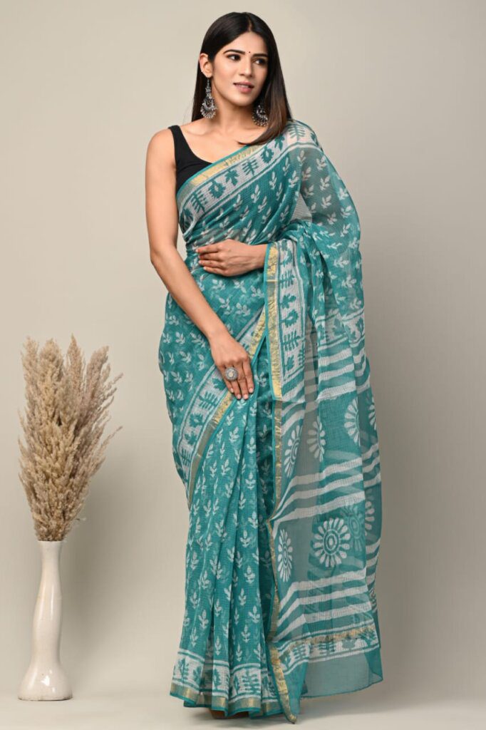 dabu print saree