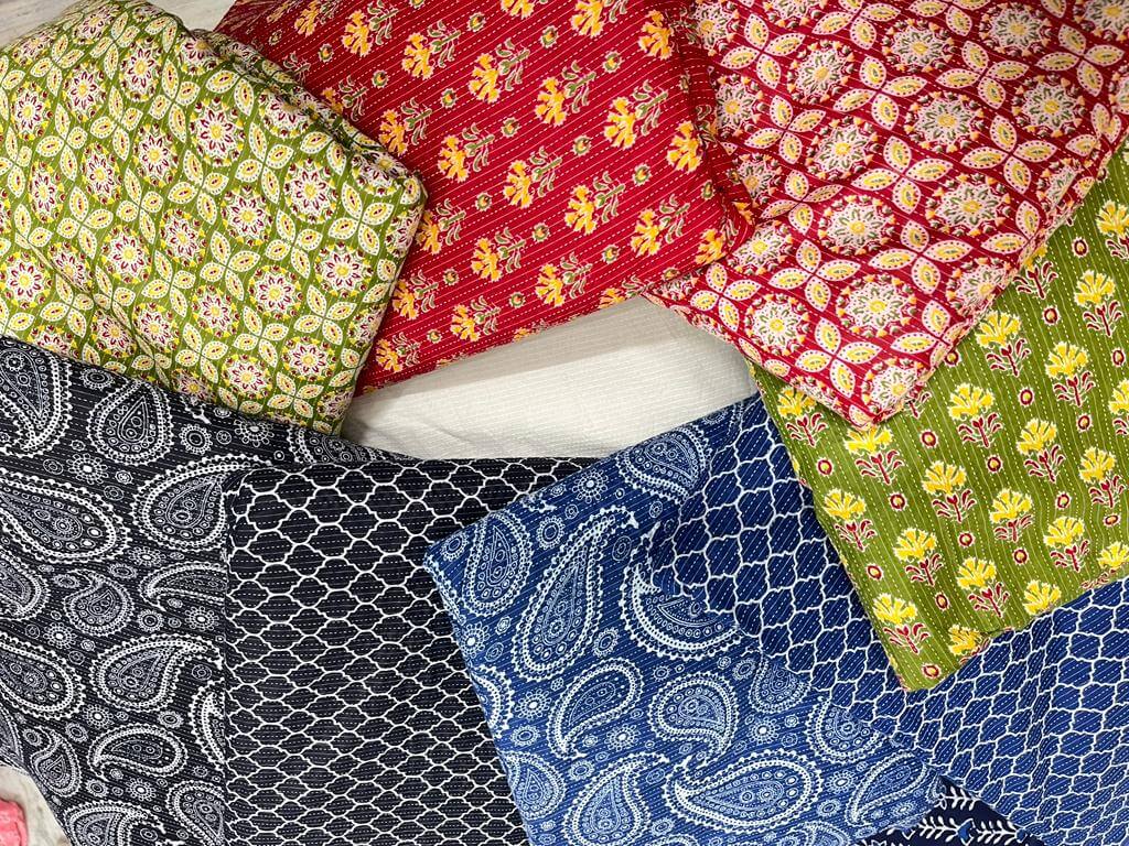 cotton ajrakh printed fabric