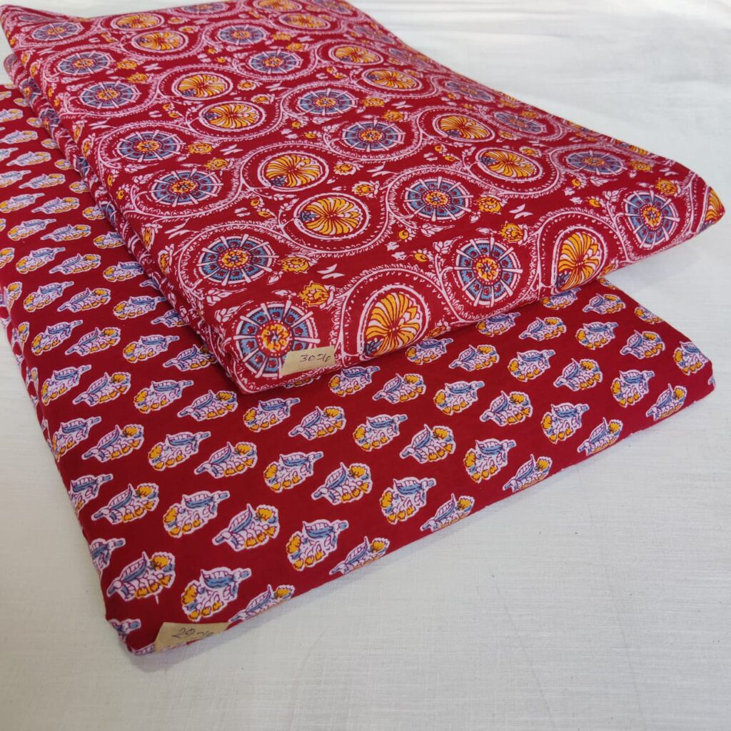 vegetable print cotton fabric