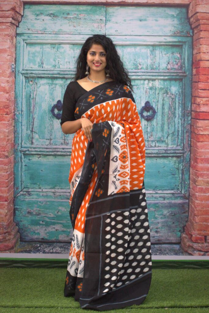 Bagru Print Cotton Saree