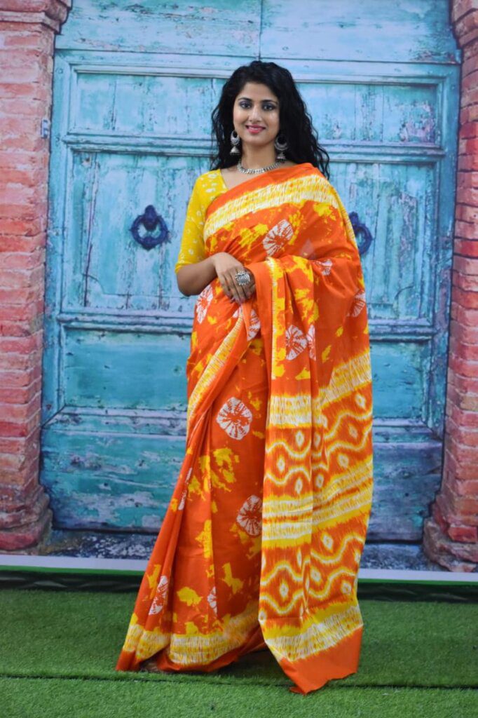 6 M Printed Cotton Saree